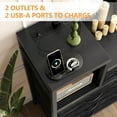 thumbnail image 6 of Rugerasy 39Inch 9-Drawer Fabric Dresser with Charging Station,Storage Cabinet & Shelf,Modern TV Stand for Bedroom,Living Room,Black Willow, 6 of 7