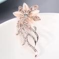 thumbnail image 3 of Broche elegante con diamantes de imitación y flores de aleación a la moda para mujer, accesorio de joyería para decoración de ropa, 3 of 9