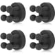 thumbnail image 1 of Portacepillos de dientes de silicona de 4 piezas (gris oscuro), multifuncional, impermeable, gancho autoadhesivo, gancho simple para cepillos de dientes, soporte de pared para colgar en el baño, la co, 1 of 1