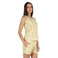 thumbnail image 2 of Bimba Solid 2 Pcs Nightwear Set For Women Sleeveless Shirt & Short Sleepwear, 2 of 6