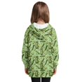 thumbnail image 2 of Psesaysky Green Pickled Cucumbers Print Girls Oversized Hoodies Fleece Pullover Sweatshirts Kids Fashion Hoodie Dress Casual Outfits Fall Winter Clothes for 5-6 Years, 2 of 7
