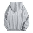thumbnail image 6 of SwiftWear Women's Oversized Pullover Hooded Sweatshirt with Back Lettering, Fall Winter Casual Wear Hoodie with Front Pockets Gray, 6 of 6