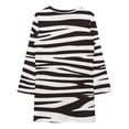 thumbnail image 3 of Animal Black And White Zebra Pattern Loose Dress Evening Dress Summer Dresses for Women Luxury Dress Long Sleeved Dress, 3 of 4