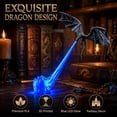 thumbnail image 2 of Dragon Bookshelf Nook Light, 3D Printed Fire-Breathing Fantasy Shelf Decor, Flying Dragon Design Fantasy Reading Nook Decor, Unique Gift for Book Lover Halloween Display, 2 of 8