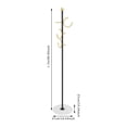 thumbnail image 3 of Coat Rack, Clothes Rack with Mable Base, Freestanding Coat Rack, 3 of 16