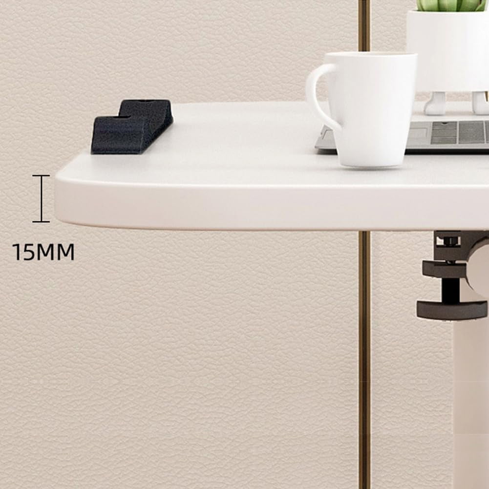 Home Medical Overbed Table with Wheels Adjustable Height, Foldable Side Table, Rolling Table Standing Desk Potable Laptop Desk Computer Workstations for Hospital Home Office