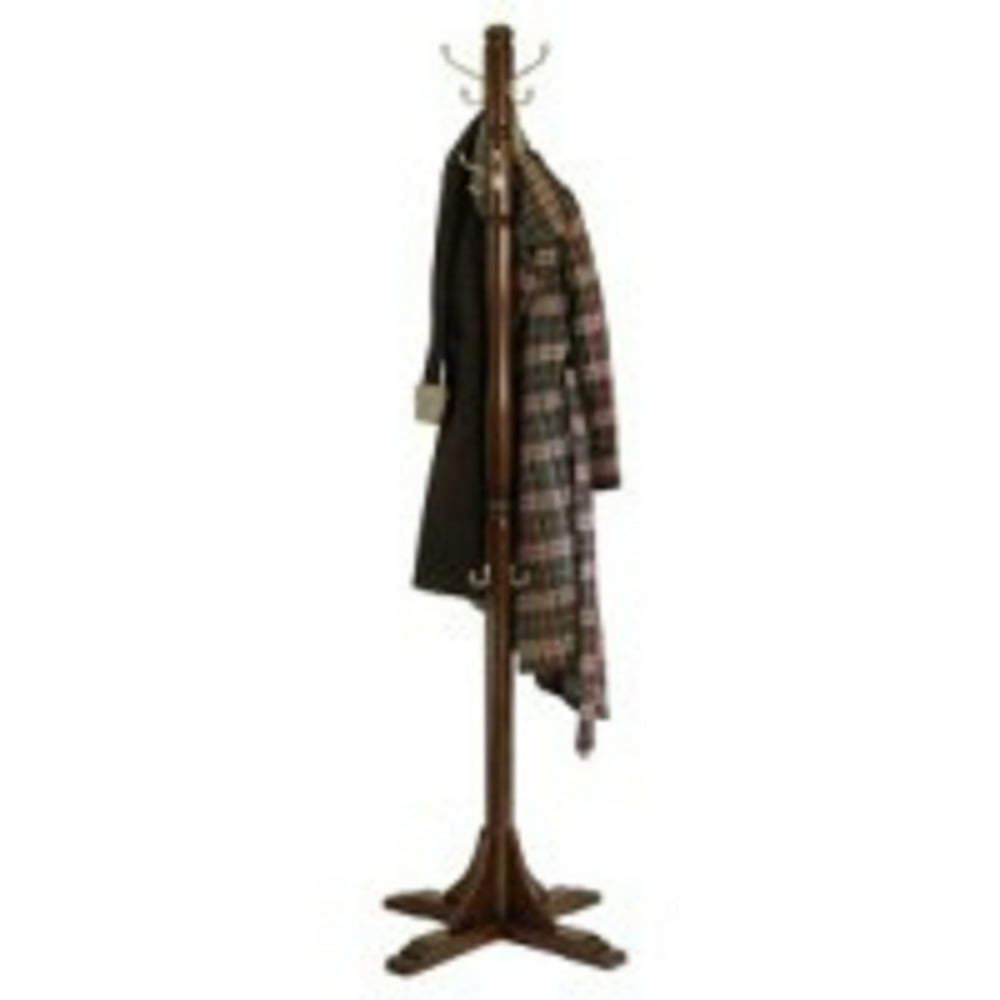72” Dark Brown Stand Coat Tree