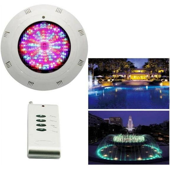 FETCOI LED Swimming Pool Light 12V 360 LED RGB Waterproof IP68 Underwater Light (18W)