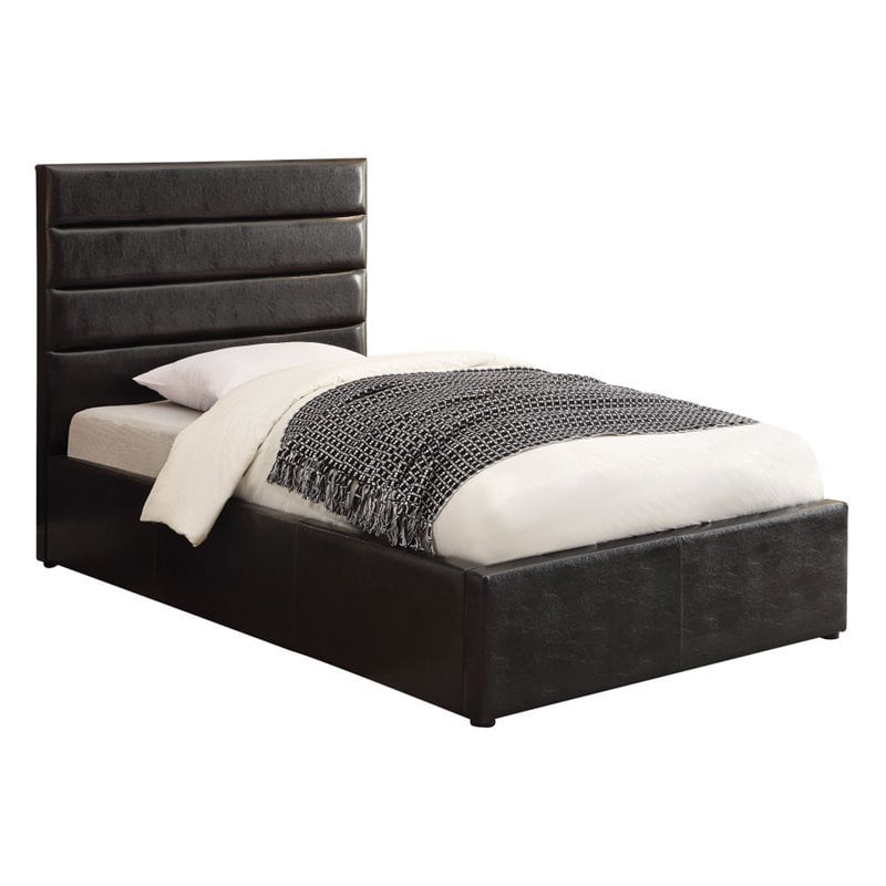 Stonecroft Furniture Davis Upholstered, Black Upholstered Twin Bed With Storage