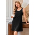 thumbnail image 2 of Ekouaer Tank Nightgowns for Women Sleeveless Sleep Dress Crew Neck Sleep Shirt Comfy Pajama Dress, 2 of 6