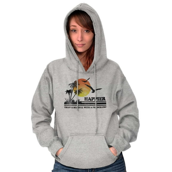 Funny Beach Lovers Seagull French Fry Hoodie Sweatshirt Women Men Brisco Brands S