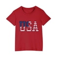 thumbnail image 2 of HAOTAGS Kids 4th of July T-Shirts Graphic Print Unisex Short Sleeve Summer Tops Red Size 7 Years, 2 of 7