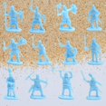 thumbnail image 3 of JWQFBC 2Pcs Plastic Medieval Knight Soldier Toys Action Figure Army Infantry Swordman Light Blue, 3 of 7