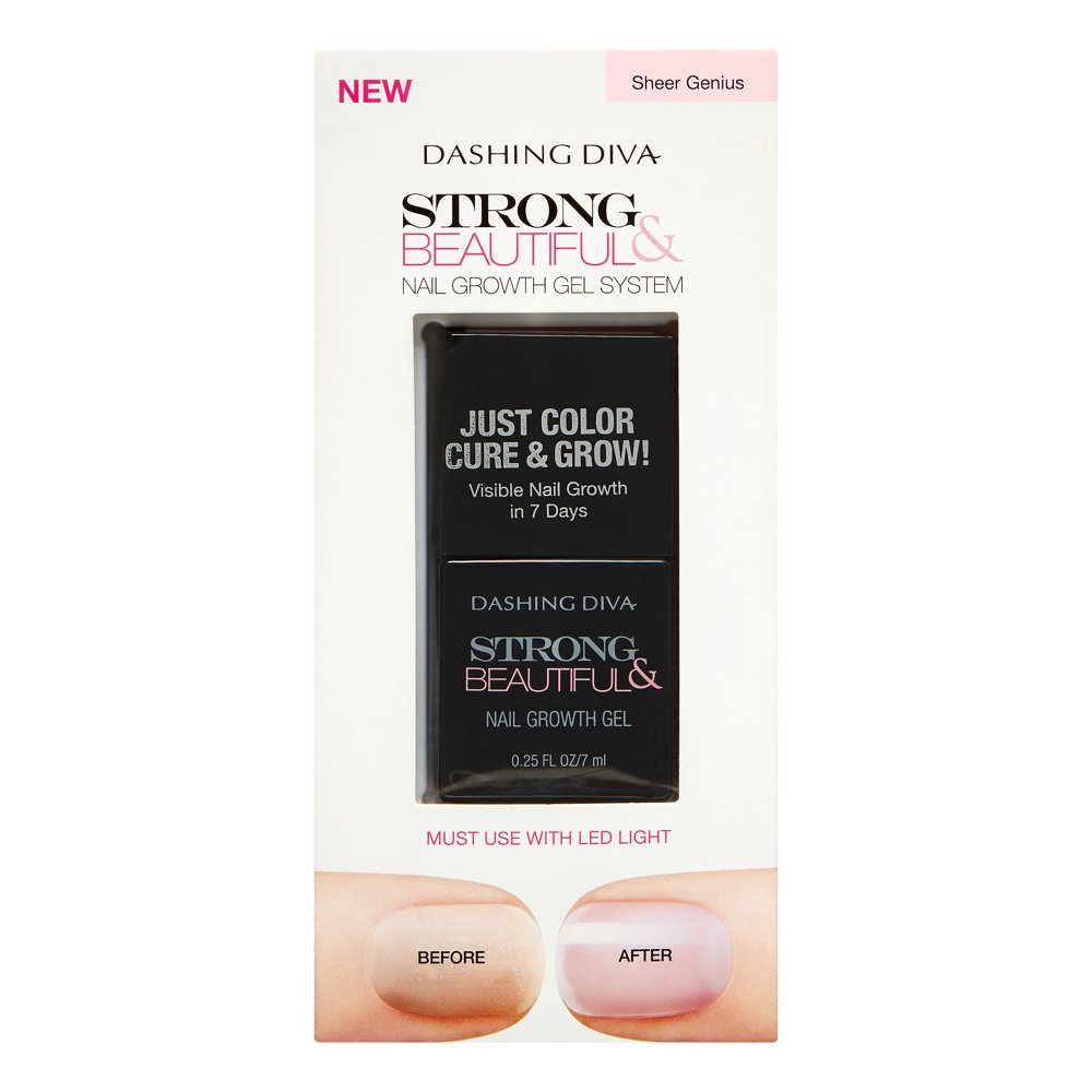 Dashing Diva Strong & Beautiful Nail Growth Gel Polish, Sheer Genius, 0