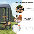 thumbnail image 5 of TIMHAKA 72” Catio Outdoor Cat Enclosure, Large Cat Catio for Multiple Cats, Outdoor Cats Enclosure with Waterproof Cover, Black & Yellow, 5 of 7