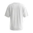 thumbnail image 4 of Short Sleeve T Shirts Womens Oversized Summer Crewneck Solid Color Tees Casual Basic Tops White 2XL, 4 of 7