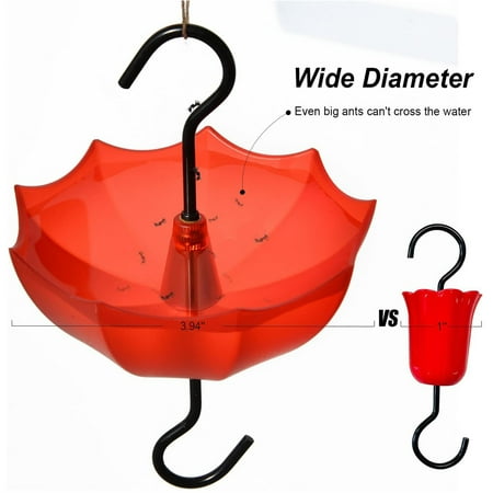 

Moat For Hummingbird Feeder Red Umbrella Guard With Large Capacity Hummingbird Feeder Accessory Hooks With gardening
