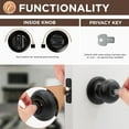 thumbnail image 2 of Copper Creek Hardware CK2030BC Colonial Privacy Knob, Black, 2 of 7