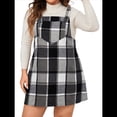 thumbnail image 3 of Vestido Estilo Pichi Informal Sin Mangas con Bolsillos y Tirantes Ajustables para Otoño e Invierno, Talla Grande, para Mujer. Negro XXXL, 3 of 7