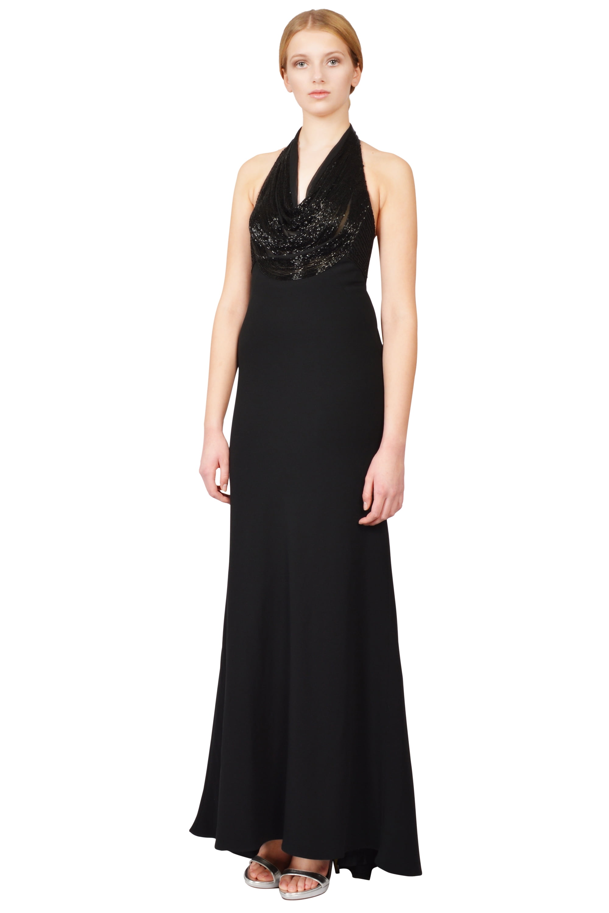 twist halter dress Sonoma Halterneck Twist Back Maxi Dress Champagne main image 1