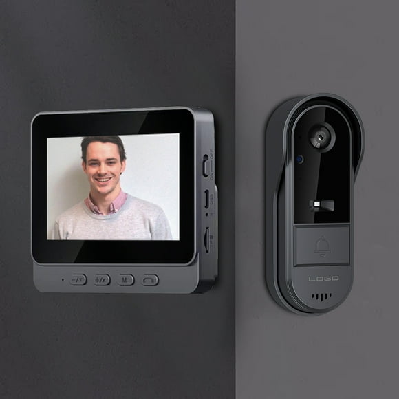 Peggybuy 2.4G WiFi HD Doorbell Camera IR Night Vision Video Intercom Door Camera Waterproof Home Security Door Eye Camera for Home Safety