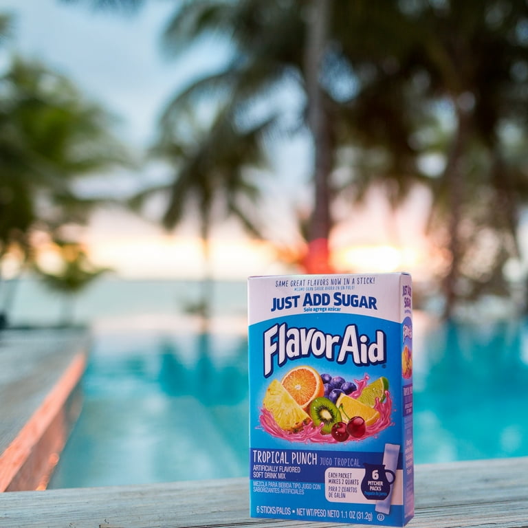 Flavor Aid Tropical Punch Unsweetened Drink Mix Pitcher Packets