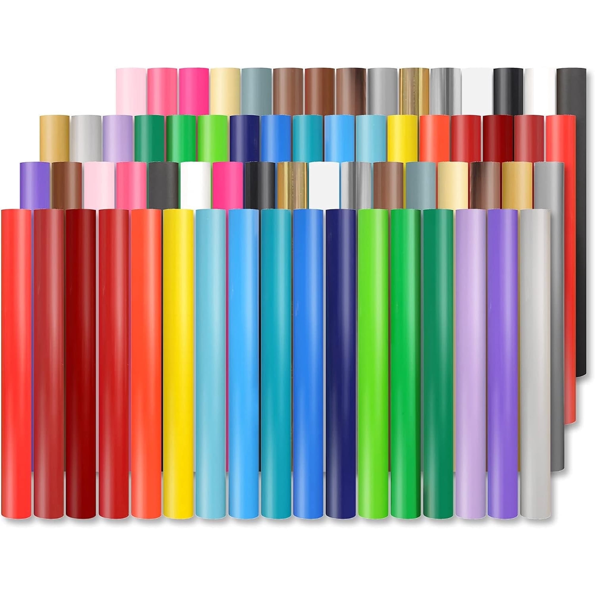 Lya Vinyl Permanent Vinyl for Cricut Machine- 65 Pack 12" x 12" Permanent Vinyl Bundle,40 Color Vinyl for Party Decoration, Sticker, DIY Mug