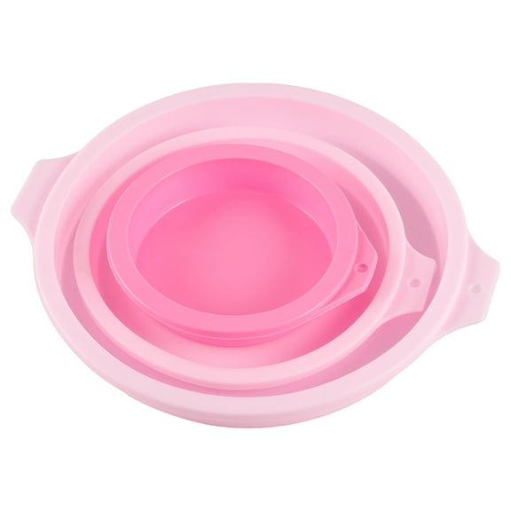 WHAMVOX  3 Pcs Silicone Cake Mold Baking Pans Bakeware Round for Oven