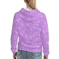 thumbnail image 7 of Salouo Lilac Glittering Pattern Hoodie Sweatshirts for Women, Autumn Pullover Hoodie Workout Sweat Women's Long Sleeve Preppy Sweatshirts-XX-Large, 7 of 7
