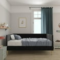 thumbnail image 2 of DHP Franklin Mid-Century Upholstered Daybed Frame, Black Velvet, Full, 2 of 21