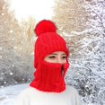 thumbnail image 6 of Women Winter Hat Neck Scarf Headwear Knitted Cold Weather Neckerchief Riding, 6 of 8