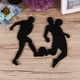 thumbnail image 5 of FELTECHELECTR 1 guirnalda de fiesta de cumpleaños con temática de fútbol, banderín de fieltro, diseño creativo decorativo con forma de jugador de fútbol, color negro., 5 of 6