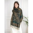 thumbnail image 2 of AIR-Soft Silky Reversible Paisley Pashmina Shawl Wrap Scarf w/Fringes, 2 of 4