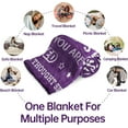 thumbnail image 6 of Get Well Soon Gifts for Women, Warm Hug Blanket with Inspirational Words, Thinking of You Gifts, Cancer Care Gifts for Women, Comfort Soft Healing Blanket 60"x50", Purple, 6 of 6