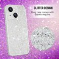 thumbnail image 3 of Compatible with iPhone 14 Glitter Case Women Girls Bling Sparkle Phone Case Camera Lens Protection Slim Soft Bumper Shockproof Protective Cover for iPhone 14 6.1 inch, White, 3 of 12