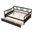 thumbnail image 3 of Tcbosik Full Size Daybed Wood Bed with Two Drawers, Espresso, 3 of 10