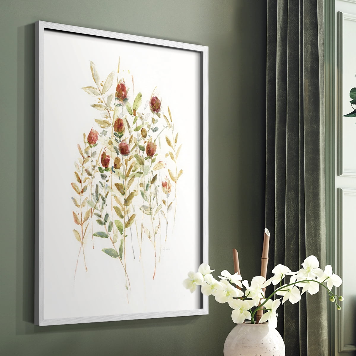 Wildflower Breeze II Framed Print - Solid Wood in Single Picture Frame Solid Wood 2 Framed Print