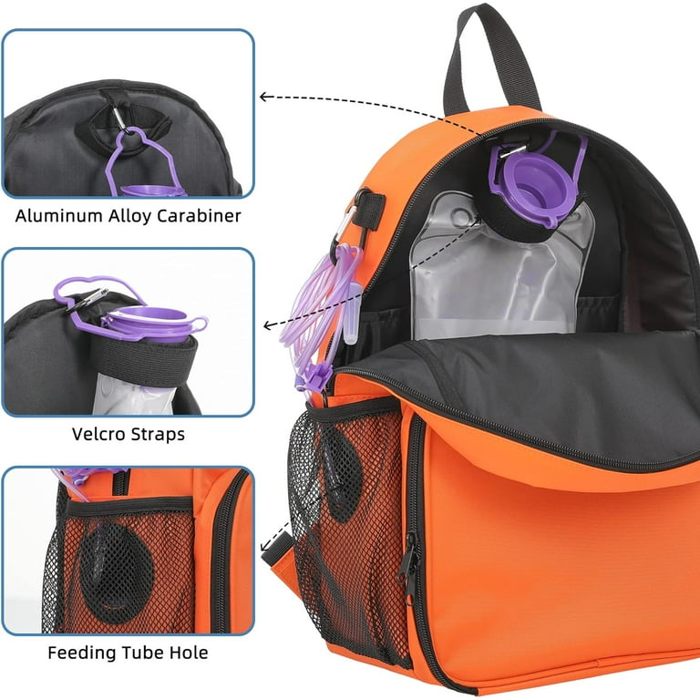 Feeding Tube Backpack for Feeding Tube G Tube J Tube GJ Tube 12