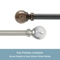 thumbnail image 4 of Kenney Jillian 48-86" Petite Café Adjustable Curtain Rod, 1/2" Dia., Brown Marble, 4 of 7