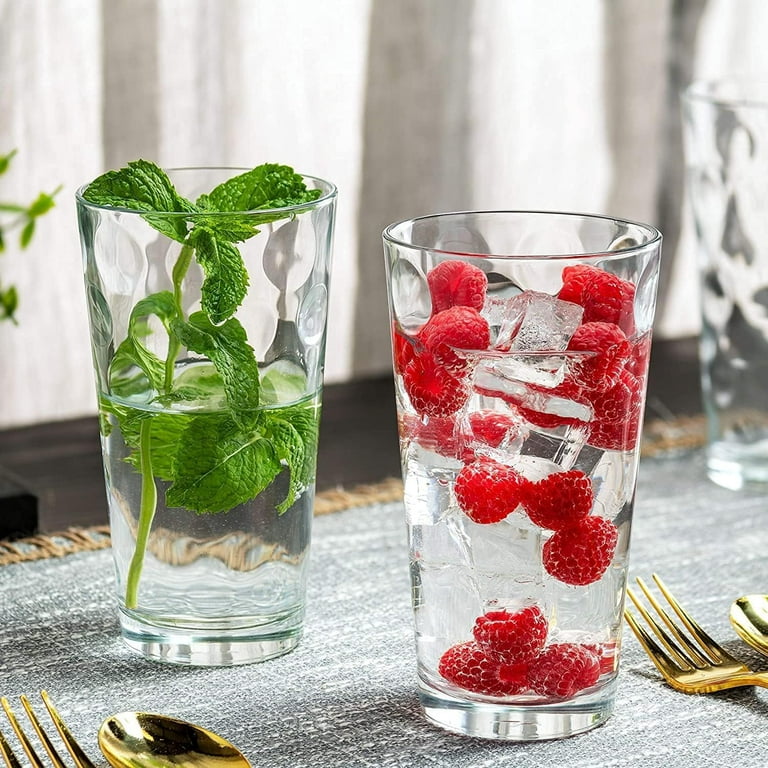 12 oz plastic soda cups 4 Pack | POP 12oz Can | Customizable, Shatterproof, Recyclable, Non-Toxic & Crystal Clear | Clear Cup