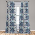 thumbnail image 5 of Ambesonne Traditional Curtains, Portuguese Retro Tile, Pair of 28"x95", Multicolor, 5 of 5