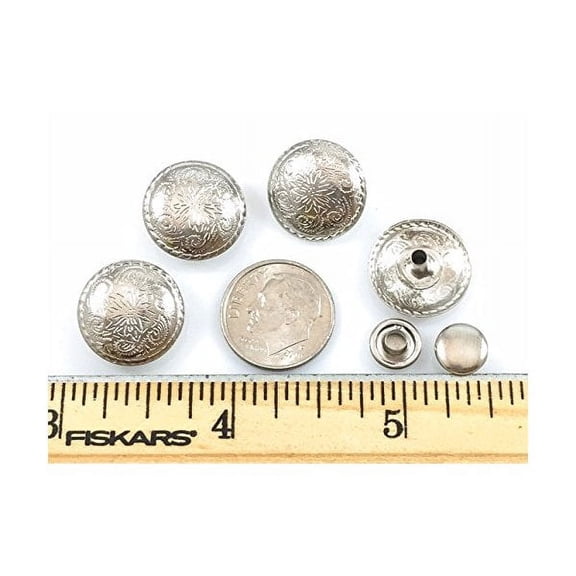 Conchos Rope Edge Rivet Back 1/2" 20 Pcs