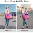 thumbnail image 5 of 22 Inch Oversized Travel Bag Lightweight Canvas Weekender Duffel with Multi Pockets, Slogan Print, 5 of 5