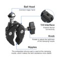thumbnail image 3 of Camera Mount Clamp, Aluminum Alloy 1.5kg Load Capacity with Dual 360Rotatable Ball Head Handlebar Adapter Mount with Adapter for Camera,, 3 of 7