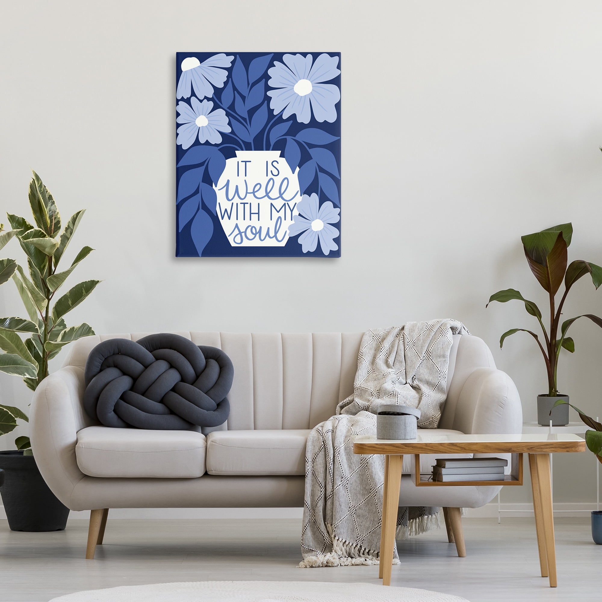 Stupell Industries Well With My Soul Florals Plants & Flowers Painting Wrapped Canvas Art Print Wall Art, 30 x 40