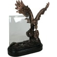 thumbnail image 2 of American Bald Eagle Landing On Rock Bronzed Figurine With 4x6 Beveled Glass, 2 of 8