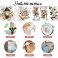 thumbnail image 4 of 1 set 12 Sheets 12 Style Rub on Transfers 5.5x5.5 Inch Vintage Flower Butterfly Transfer Stickers Decals Personalized Waterproof Rub on Transfers for Window Furniture Craft Scrapbook Decals, 4 of 8