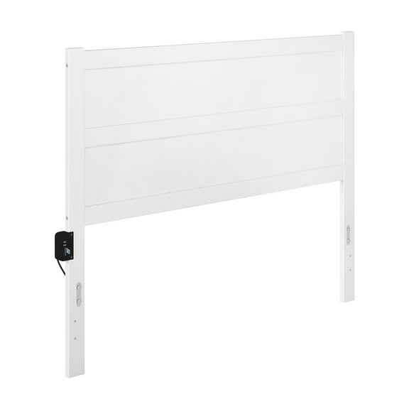 AFI NoHo Mid-Century Panel Wood Headboard Queen White