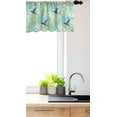 thumbnail image 3 of Ambesonne Exotic Window Valance, Colorful Demonstration of Natural Palm Leaves Flowers and Bird Silhouettes, Curtain Valance for Kitchen Bedroom Decor with Rod Pocket, 54" X 18", Lavender and Green, 3 of 3