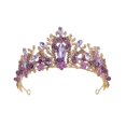 thumbnail image 1 of Tiaras vintage coronas moradas para mujer para decoración de tiara de reina novia con diamantes de imitación, 1 of 5
